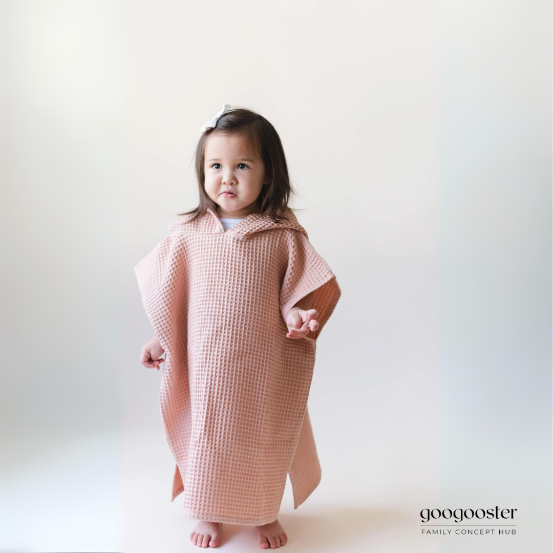 Waffle Cuddle Kids Poncho - 100% Organic Cotton